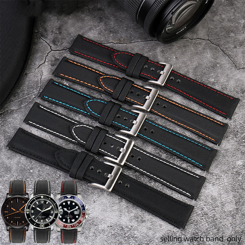 Nylon Leather Watch Strap 20mm - Canvas Strap Watch recension och pris