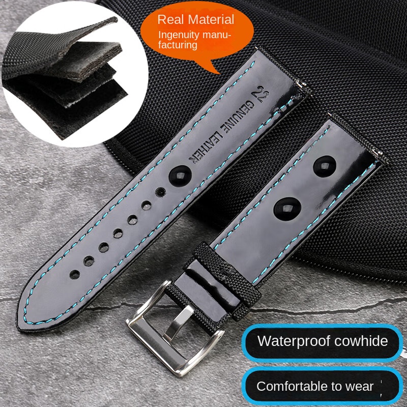 Nylon Leather Watch Strap 20mm - Canvas Strap Watch recension och pris