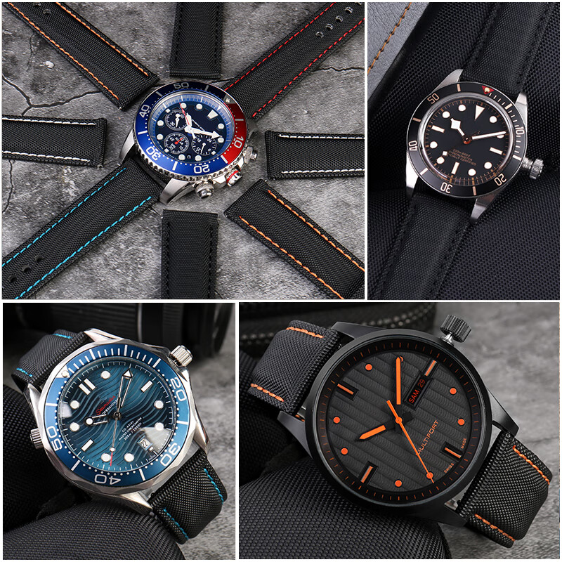 Nylon Leather Watch Strap 20mm - Canvas Strap Watch recension och pris