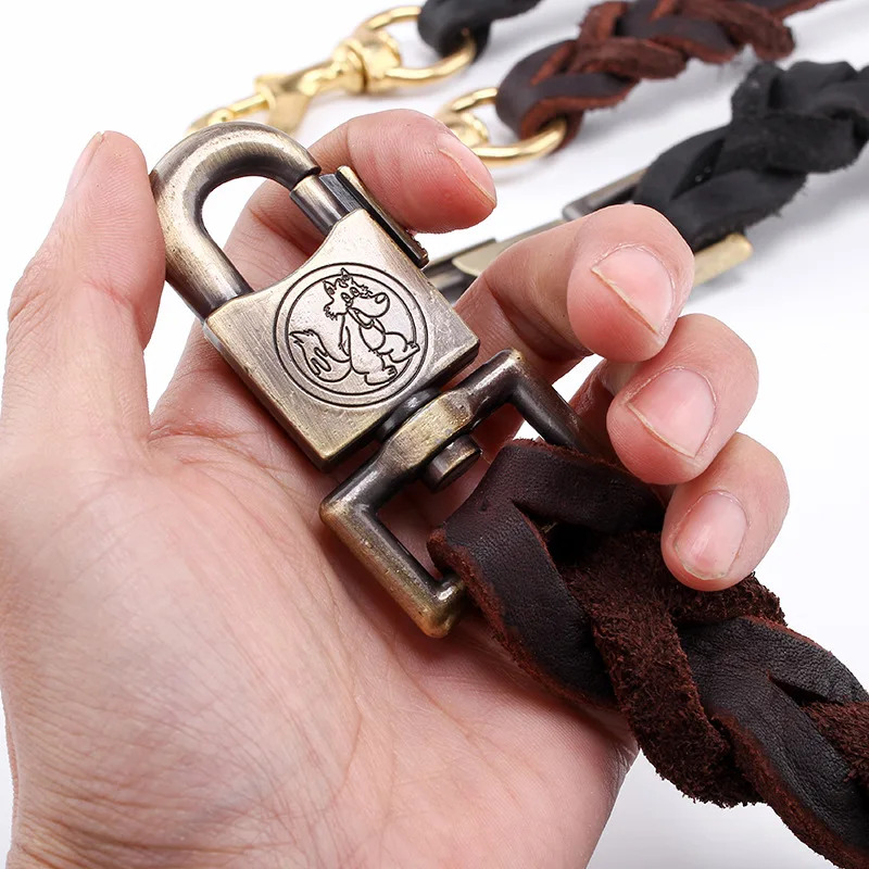 Genuine Leather Dog Leash - To - Leather Strap Quick Release recension och pris
