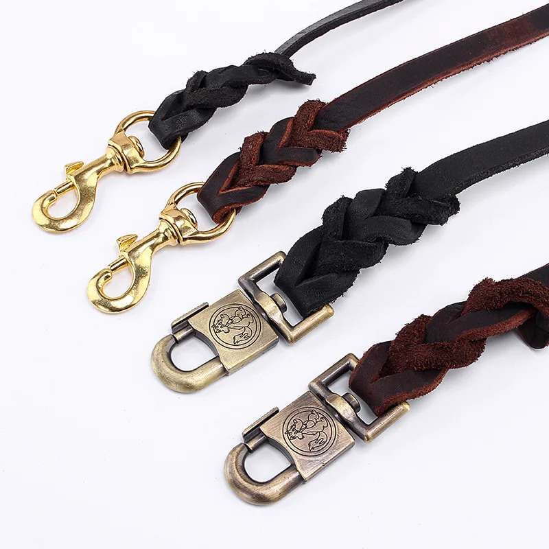 Genuine Leather Dog Leash - To - Leather Strap Quick Release recension och pris
