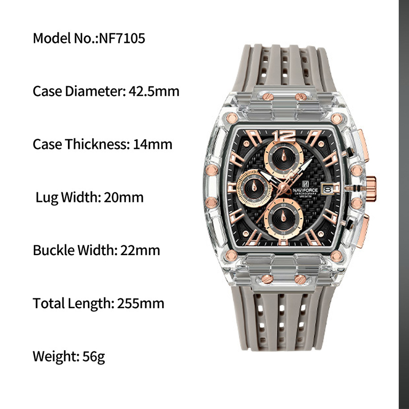 New NAVIFORCE Men's Quartz Mul - Rolex Watch Datejust recension och pris