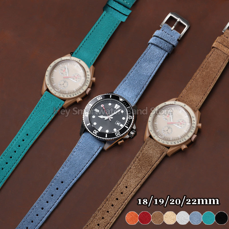 Vintage Suede Leather Strap 18 - Leather Strap Quick Release recension och pris